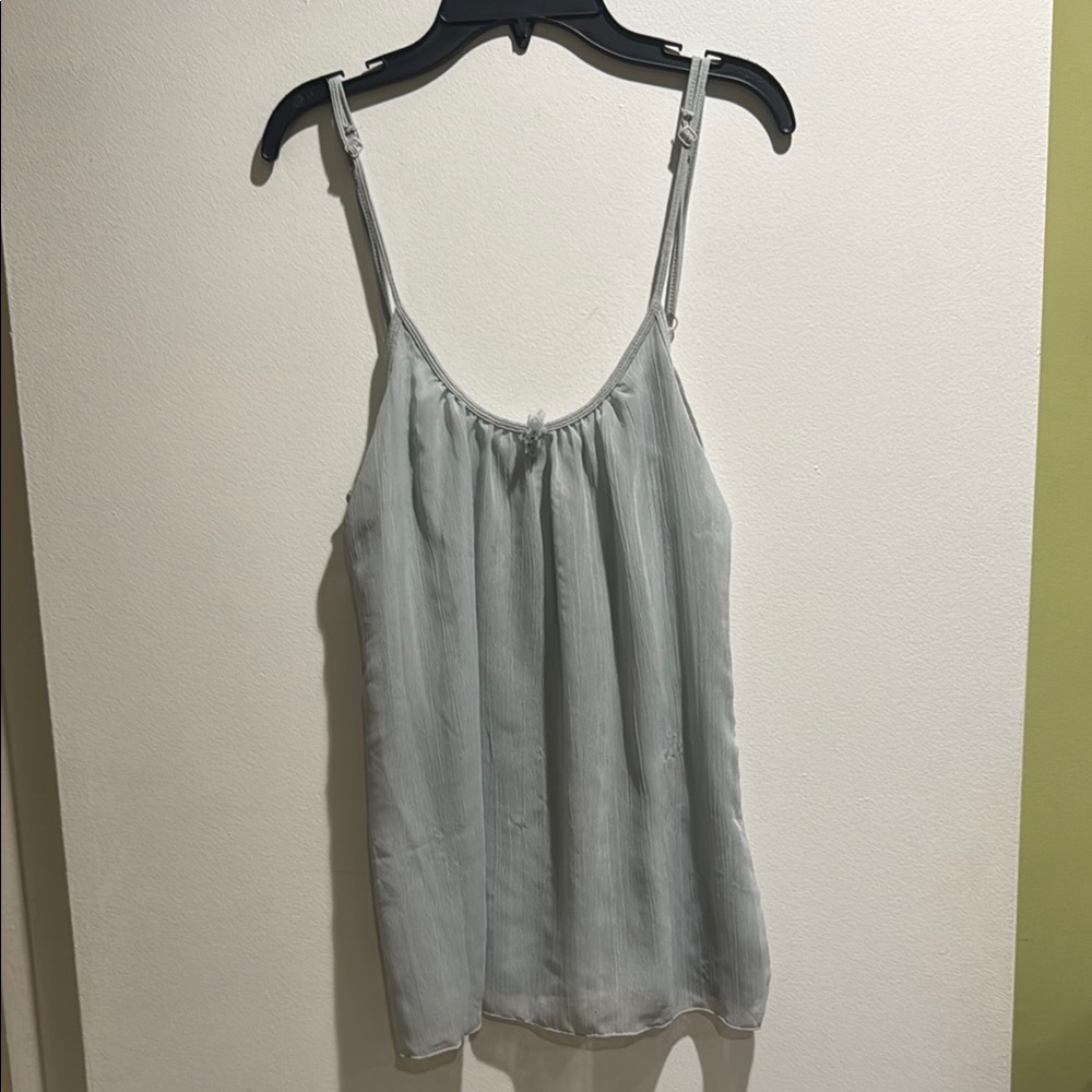 Kenar Silver Relaxed Ruched Camisole